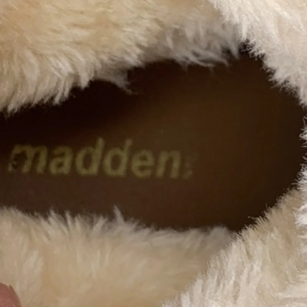 Madden NYC Tan Suede Faux Fur Peytonn Wedge Ankle Boots